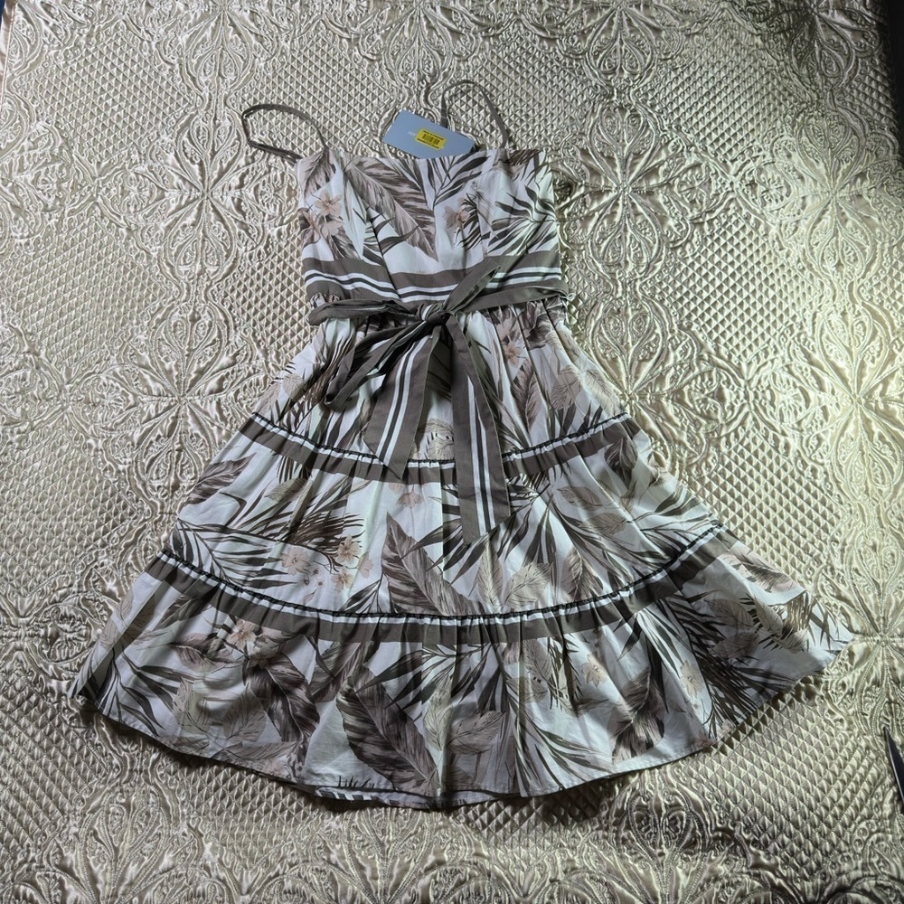 ANTONIO MELANI Tan Brown Ruffled Sundress - Picture 4 of 9